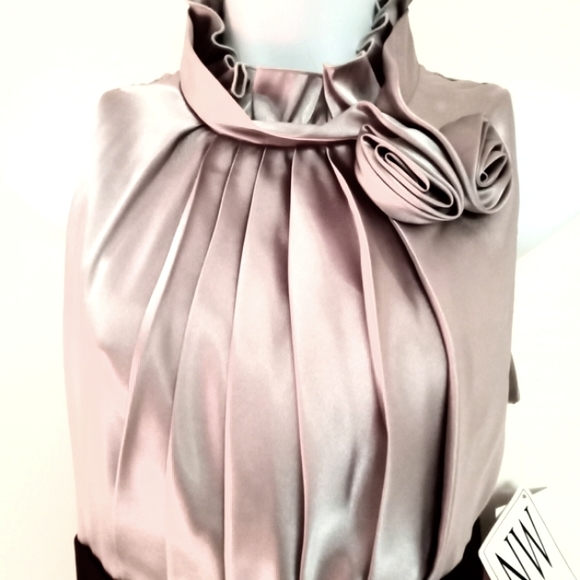 NWT🎁FREE GIFT INCLUDED🎁 Cocktail Dress Roses Stretchable Midi Sleeveless - Picture 5 of 15